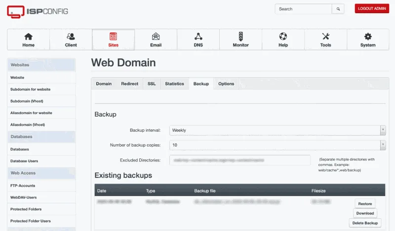 WordPress Backup Hoster